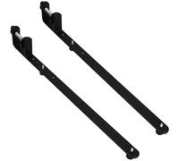 ibasenice 2 Piezas Soportes Ajustables Resistentes y Versátiles para Tableros Perforados de Hierro Color Negro para Estantes y Bancos de Trabajo en Oficina y Hogar