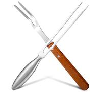 ibasenice 2 Piezas Tenedor De Barbacoa Inoxidable Tenedores De Barbacoa Interrogatorio Tenedor De Brochetas Accesorios Para Asar a Parilla Madera
