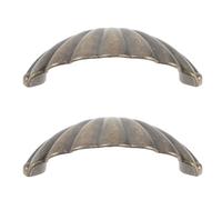 ibasenice 2 Piezas Tiradores para Muebles de Aleación de Zinc Forma de Concha, Estilo Vintage y Elegante, Estables Excelente Acabado, Ideales para Puertas de Armarios en Sala o Habitación