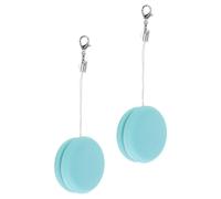 ibasenice 2 Piezas Toallitas Limpiadoras de Pantalla para Celular Limpiador de Pantalla para Móvil Redondo Pp Silicona Aleación de Aluminio Cuerda de Algodón Colgante Uso en Casa y Exterior