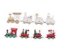 ibasenice 2 Piezas Tren de Navidad Suministros de Navidad Mini Trenes magnético el decoración Escritorio Trenes navideños Tren Juguete Decoración de Madera de Navidad Decoraciones de Madera