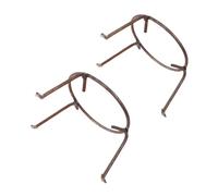 ibasenice 2 Piezas Trípode para Fogata, Trípode de Cocina para Fuego, Acero Dorado, Patas Triangulares, Soporte Reforzado, Portátil y Estable, para Wok y Caldera, Fogón y Viajes