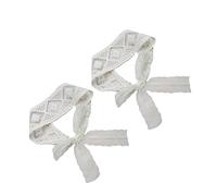 ibasenice 2 Piezas Venda Diadema De Horquilla Turbante Encaje Algodón Bautismo Accesorios Para El Cabello De Niñas Diademas De Flores Para Niñas Sombreros Recién Nacidos Chica Cordón