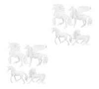 ibasenice 2 Series Pintura De Unicornio Para Miniatura Para Diy Manualidades Creativas Y Decorativas Para Fiestas Y Actividades Infantiles 4 Piezas*2
