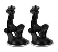 ibasenice 2 Soportes de Ventosa para cámara de Coche, Soporte de Ventosa para Parabrisas y salpicadero, Giratorio de 360° con Rosca estándar de 1/4" para cámaras de acción y cámaras de