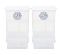 ibasenice 2 Unidades de Comedero Automático de Aves Tubo de Loro Contenedor de Alimentación de Aves Caja de Alimentación de Loro Jaula de Alimentador de Accesorios para Perico Canario