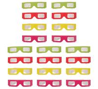 ibasenice 20 Gafas 3D Anaglifo de Cartón Ligeras para Películas y Juegos 3D, Ideales para Amigos y Grupo en Cine y Fiestas