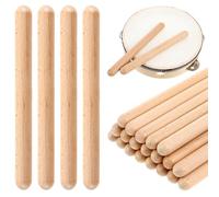 ibasenice 20 Palos de Ritmo de Madera Musical Lummi Palos clásicos de Madera Claves Music Percusión Instrumento Accesorios niños Músicos Regalo Música educativos