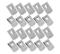 ibasenice 20 Piezas Clip para Cinta Métrica y Clip de Cinturón de Acero Inoxidable Plata, para Cintas Métricas y Cinturones de Lona, Oficina y Trabajo al Aire Libre, Carpinteros y Agentes