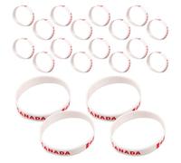ibasenice 20 Unidades Pulsera de Silicona para Aficionados al Fútbol Diseño Patriótico de Bandera Resistente y Fácil de Mantener Adecuado para y Celebraciones al Aire Libre