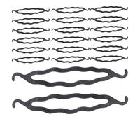 ibasenice 24 piezas de accesorios para hacer moños - Sujetadores de cabello de plástico con doble gancho - Accesorios para trenzas y recogidos para madres, hijas y amigas.