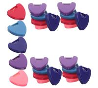 ibasenice 25piezas Caja Organizadora para Púas de Guitarra Estuche Portátil Triangular de Plástico para Guardar Púas Unidades Colores Morado Rosa Rojo Azul Oscuro Azul para Banjo Ukelele