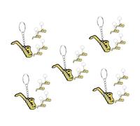 ibasenice 25piezas Llaveros De Saxofón Adornos Musicales Forma De Instrumento Llaveros Para Mochilas Para Amantes Música