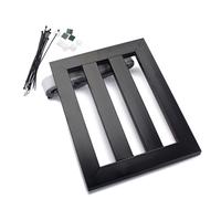 ibasenice 28 Piezas Soporte efector de guitarra eléctrica estante fuente de alimentación registro fuerza sintonizador junta cinta de montaje de pedales tablero de gancho y bucle Metal Black