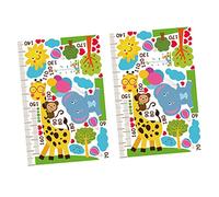 ibasenice 2hojas Pegatinas De Altura Diseño De Giraffa y Elefante Para Dormitorio Infantil o Sala De Espera Fáciles De Aplicar y Quitar Decoración Para Pared