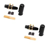 ibasenice 2juegos Boquilla De Saxofón Con Tapa Parche y Almohadillas Accesorios Para Instrumentos Para Principiantes y Limpieza Del