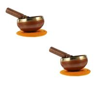 ibasenice 2juegos Tazón De Cobre Para De Cuencos Cantores Con Martillo y Almohadilla Para Decoración y Relajación Casa