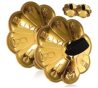 ibasenice 2pares Finger Cymbals with Blossom Lace for Belly Dancing and Dancer Party Percussion