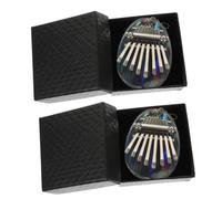 ibasenice 2piezas Acrylic Kalimba Piano De Pulgar De Para Principiantes Instrumento Musical Portátil Para Melodías Diseño Superior Acabado Acrílico