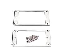 ibasenice 2piezas Anillo De Montaje Para Pastillas De Guitarra De Anillos De Metal Para Humbucker Con Tornillos Acabado Brillante Resistente y Fácil De Instalar