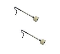 ibasenice 2piezas Baquetas De Percusión Cabeza De Fieltro De Lana y Mango De Acero Inoxidable Para Instrumentos De Accesorios De Mallet Para Batería y Banda
