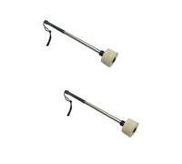 ibasenice 2piezas Baquetas De Percusión De Fieltro De Lana Mango Inoxidable Para Tambores Mallet Para Batería y Banda De Accesorios De Instrumento Musical