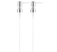 ibasenice 2piezas Bomba Dosificadora para Loción y Jabón con Tubo Repuesto para Botellas de Diámetro Presión Manual Ergonómica para Hogar Cocina Baño