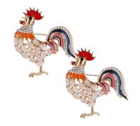 ibasenice 2piezas Broche De Ave Chapado Cristales De Estrás Broche De Animal Del Zodiaco Vintage Para Mujer Decoración De Vestuario Para Fiesta o Evento