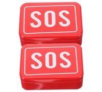 ibasenice 2piezas Caja De Supervivencia Metalica Para Exteriores Organizador De Herramientas Contenedor Pequeño Multifuncional Para Camping y Emergencias