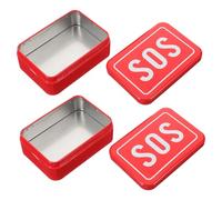 ibasenice 2piezas Caja De Supervivencia Metálica Pequeña Organizador De Herramientas Para Exteriores Unidades Contenedor Sólido y Sellado Para