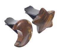 ibasenice 2piezas Clips Decoración Luna Estrella Ventilación Coche Adornos Interiores Auto