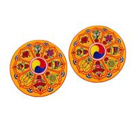 ibasenice 2piezas Cojín De Para Cuencos Almohadilla De Sonido Diseño Bordado Acolchado Antideslizante Para Prácticas De Yoga y Mindfulness