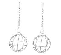 ibasenice 2piezas Comedero para Heno Colgante De Bola Comedero De Frutas y Verduras para Pollos Soporte para De Aves para Granjas y Jardines