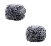 ibasenice 2piezas Cubierta De Micrófono De Peluche Antiviento y Antisalpicaduras Accesorio Práctico Para Reducción De Ruido Estudio y Escenarios