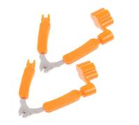 ibasenice 2piezas Enrolladores de Cuerdas para Guitarra Extractores de Clavijas de Puente y Cortadores Multifunción Color Naranja para Reemplazo de Cuerdas y Mantenimiento de Instrumentos