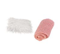 ibasenice 2piezas Envoltura De Manta para Bebés Blancas y Rosas Cálidas y Transpirables para Fotografía De Recién Nacidos y Uso Diario