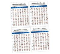 ibasenice 2piezas Mandolin Chord Chart Diagram Guía De Ejercicios Para Estudiantes y Profesores Para Aprender Acordes De Mandolina Diseño Grande y Ligero Práctico Para Uso Cualquier Lugar