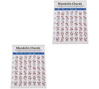 ibasenice 2piezas Mandolin Chord Chart Guía De Entrenamiento De Acordes Papel Para Aprender Acordes De Mandolina