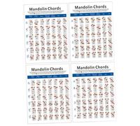 ibasenice 2piezas Mandolin Chord Chart Papel De Cobre Guía De Entrenamiento Para Estudiantes y Profesores Diagrama De Acordes De Mandolina Pequeño