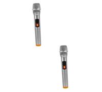ibasenice 2piezas Micrófono Falso De Simulación para Jugar y Actuar Accesorio De Karaoke para Fiestas y Cosplay Prop De Escenario para Adultos