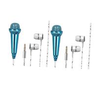 ibasenice 2piezas Micrófono Portátil para Grabación De Voz Micrófono De Canto para Teléfonos y Ordenadores Conexión Directa y Ligero para Karaoke y Entretenimiento Familiar