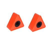 ibasenice 2piezas Micrófono Protector Profesional Logo Para Reporteros Abs Triangular Naranja Para Entrevistas