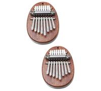 ibasenice 2piezas Mini Kalimba De Madera Portátil Piano De Pulgar Para Principiantes Instrumento Musical De Notas Para Adultos Práctica y Duradera Cultiva El Interés Musical