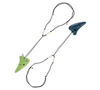 ibasenice 2piezas Mini Ocarina De Cerámica De Portátil Para Principiantes Instrumento Musical Para Viajes y Actividades Al Aire