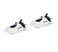 ibasenice 2piezas Mini Submarino Teledirigido Blanco para Agua Juguete Acuático Luz Led para Piscinas y Baños Control Remoto USB Diversión