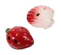 ibasenice 2piezas Ocarinas De Cerámica De Huecos Diseño De Caricatura Instrumento Musical Para Principiantes y Souvenir De Ocarina