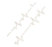 ibasenice 2piezas Pegatinas Para Diapasón De Guitarra Calcomanías Decorativas Para Personalizar El Fretboard Diseño De Corazón Ekg Fácil De Aplicar y Retirar Sin Residuos