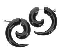 ibasenice 2piezas Pendientes de Cuerno Negro Pequeños y Elegantes para Hombre Mujer Pendientes de Punta de Cuerno Punk para Diversas Ocasiones