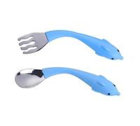 ibasenice 3 Juegos 2 Piezas Tenedor Cuchara Cubiertos Para Niños Cuchara De Entrenamiento Para Niños Utensilios De Acero Inoxidable Cuchara Para Zurdos Páginas Rubor Recién Nacido Alimentar