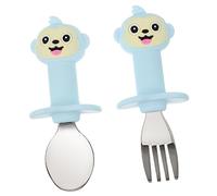 ibasenice 3 Juegos 2 Piezas Tenedor Cuchara Cucharas De Bebe Cuchara De Silicona Para Bebe Cuchara Infantil Cucharas Infantiles Acero Inoxidable Herramienta Bebé Alimentación Complementaria